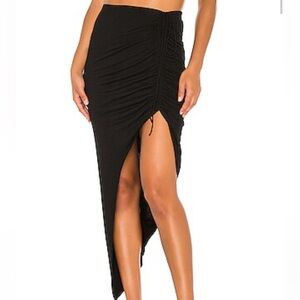 Helmut Lang Asymmetric Drawstring Skirt M